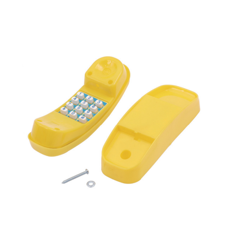 Деревянная игровая площадка на открытом воздухе, имитация телефона